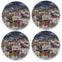 Hermia Set de 4 Salvamanteles Individuales Multicolor